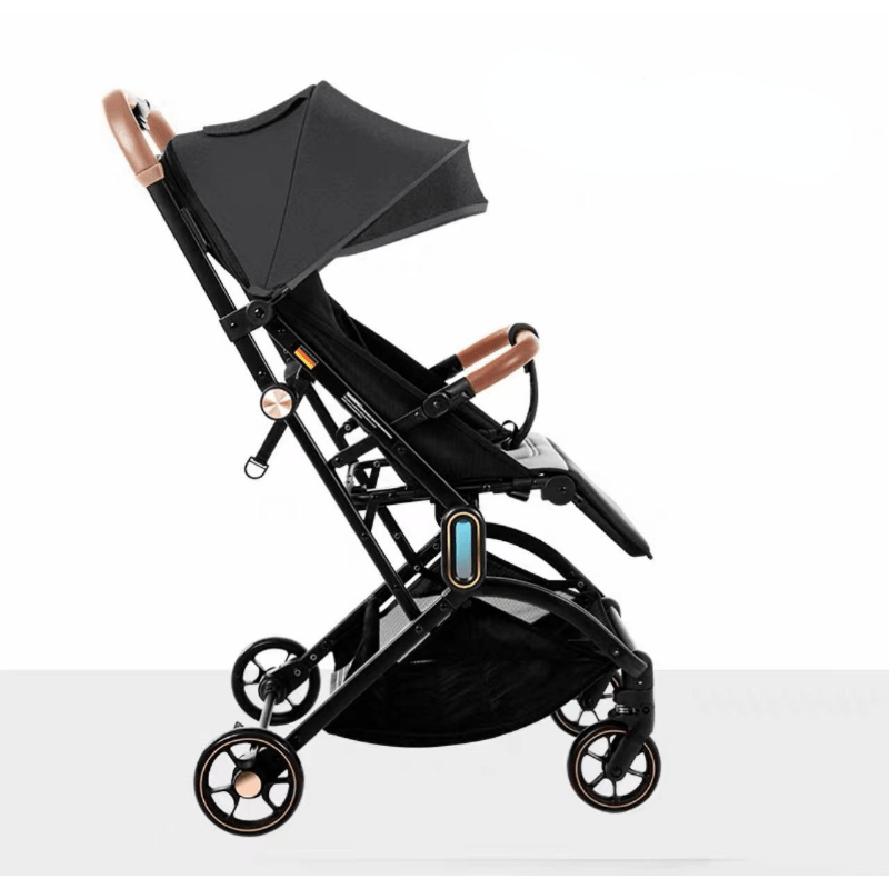 Lightweight Folding Stroller One Button Fold Sitting Lying Baby Stroller