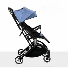 Lightweight Folding Stroller One Button Fold Sitting Lying Baby Stroller