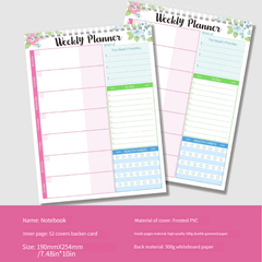 52cs Spiral Binding Planner Daily Task Reminder Health Notepad Time Management