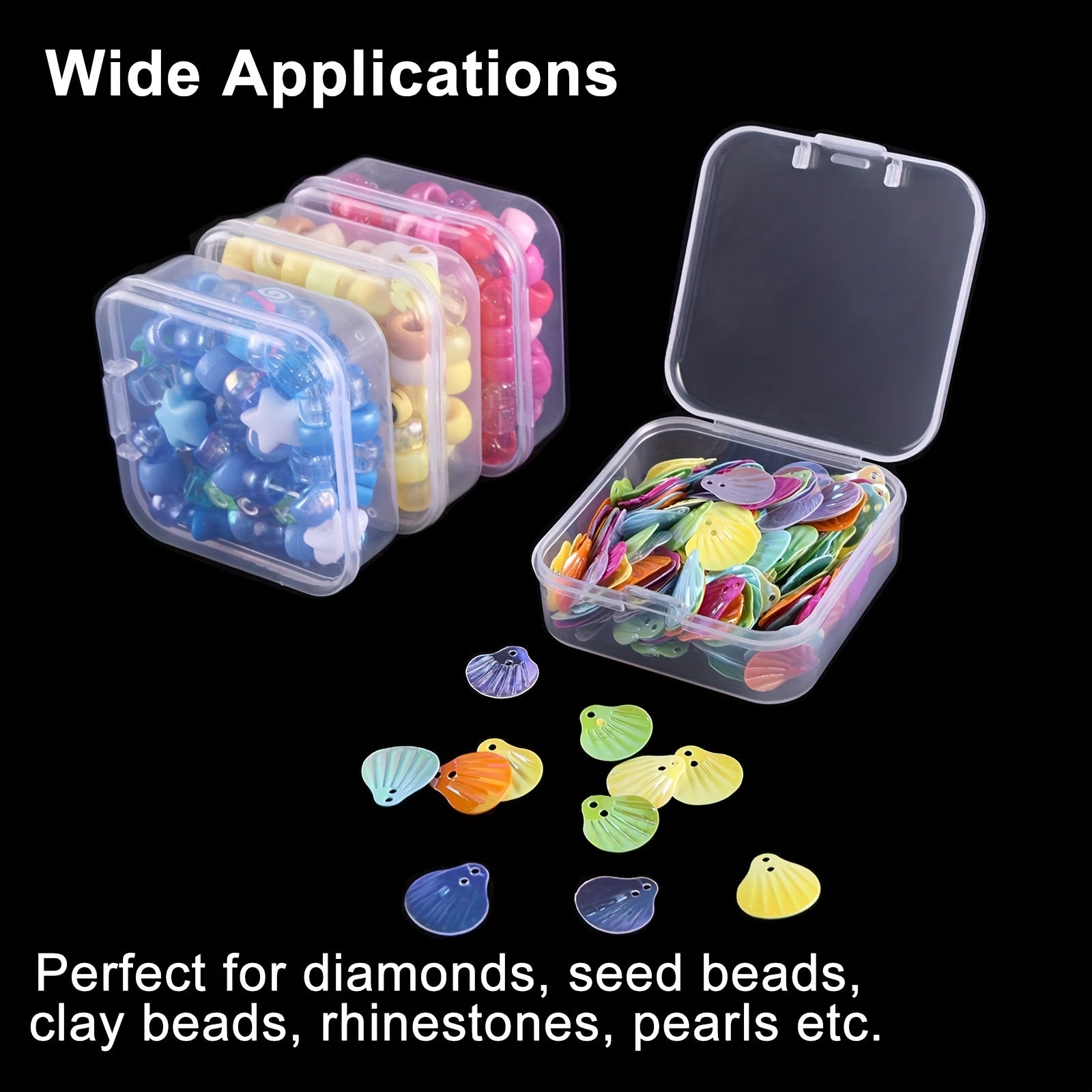 Beaded Storage Box Nail Art Jewelry Earring Container