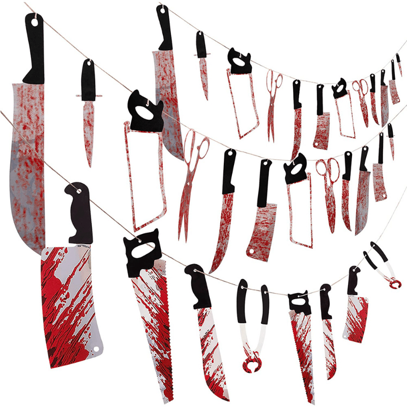 Halloween Haunted House Horror Blood Pull The Flag Hanging Ornaments