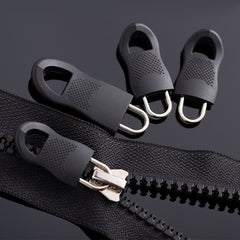 12pcs Detachable Zipper Pull Alloy Rubber Zipper Pull Clothing Accessories