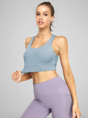 Women's Shockproof Sports Bra Back Mesh Activewear