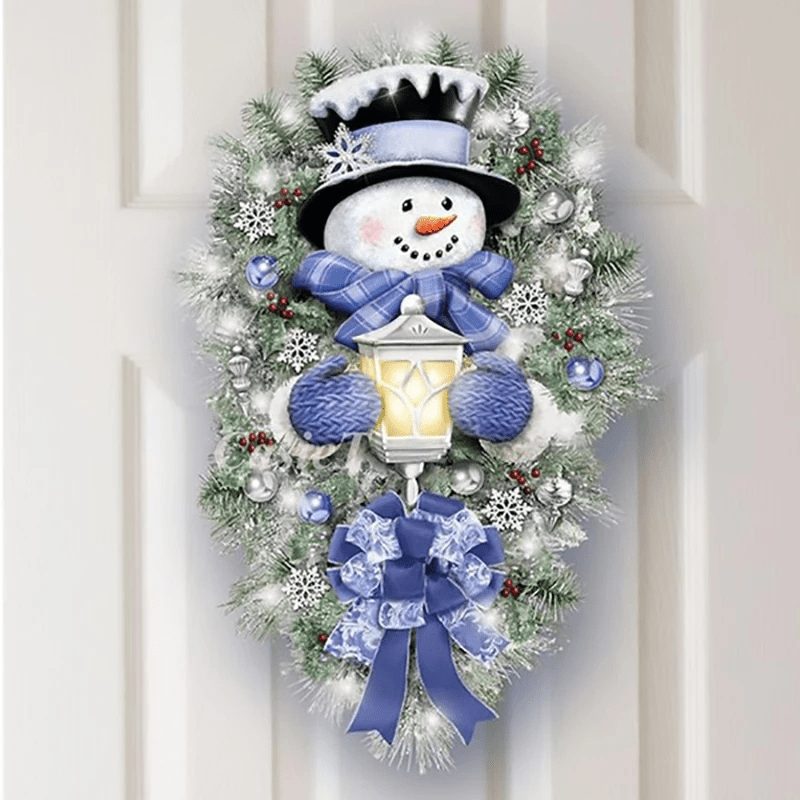 Christmas Decoration Sticker Snowman Wreath Window Door Wall Party Decor
