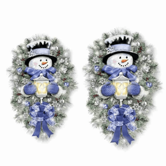 Christmas Decoration Sticker Snowman Wreath Window Door Wall Party Decor
