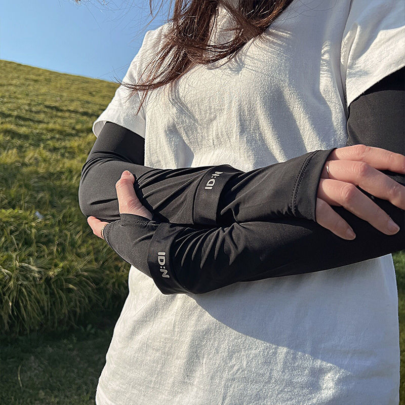 1Pair Summer Cold Feeling Sleeves Sunscreen Breathable Sleeves
