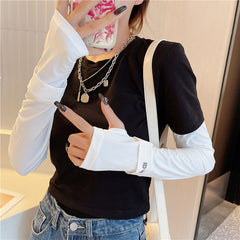 1Pair Summer Cold Feeling Sleeves Sunscreen Breathable Sleeves