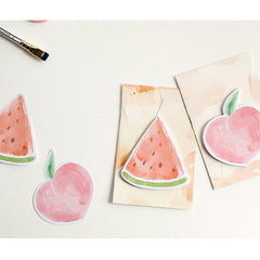 2pcs Fruits Sticker Bookmark Memo Pad Sticky Note Bookmark