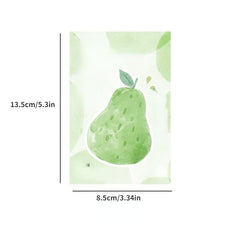 2pcs Fruits Sticker Bookmark Memo Pad Sticky Note Bookmark