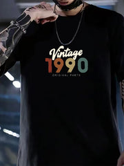 Vintage 1990 Print Stretch Tee Outdoor Wear