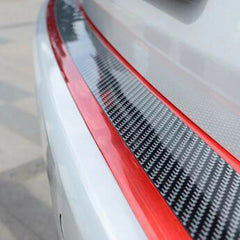 Car Door Sill Protector Rubber Strip Carbon Fiber Bumper Film Sticker
