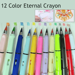 12pcs Colorful Eternity Pencil Erasable Lead Pencil Pen No Sharpening