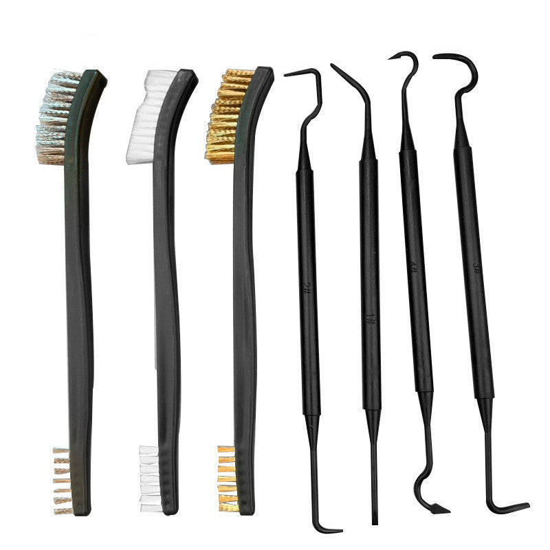 Car Detailing Cleaning Tool Set with Wire Brushes and Nylon Picks