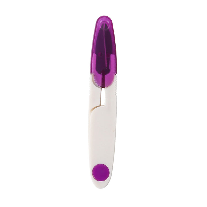 Small Scissors Transparent Thread Head With Cover Safety Sewing Scissors