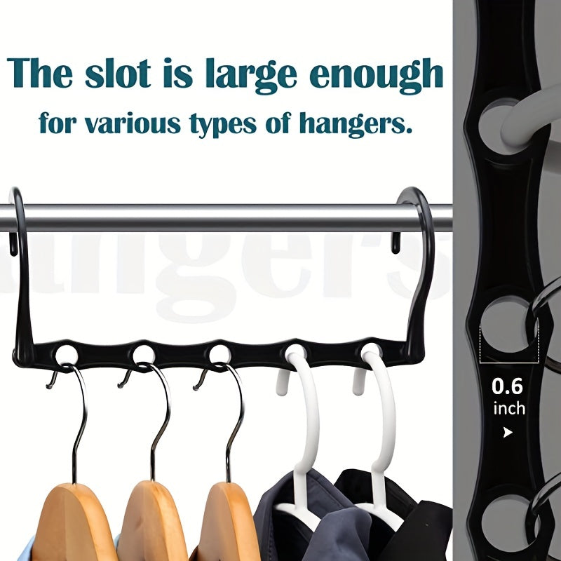 6pcs Magic Hangers Closet Space Saver Hanger Organizer Sturdy Plastic