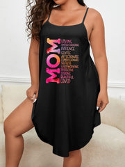  Ombre Letter Print Cami Nightdress