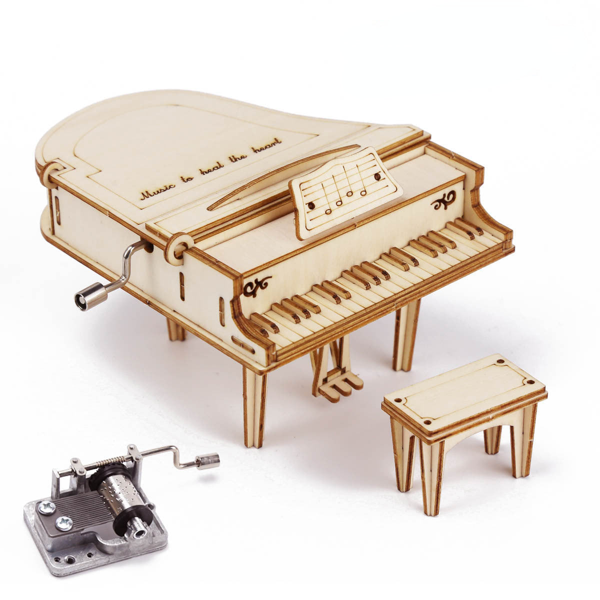 3D Handicraft Piano Music Box DIY Building Blocks