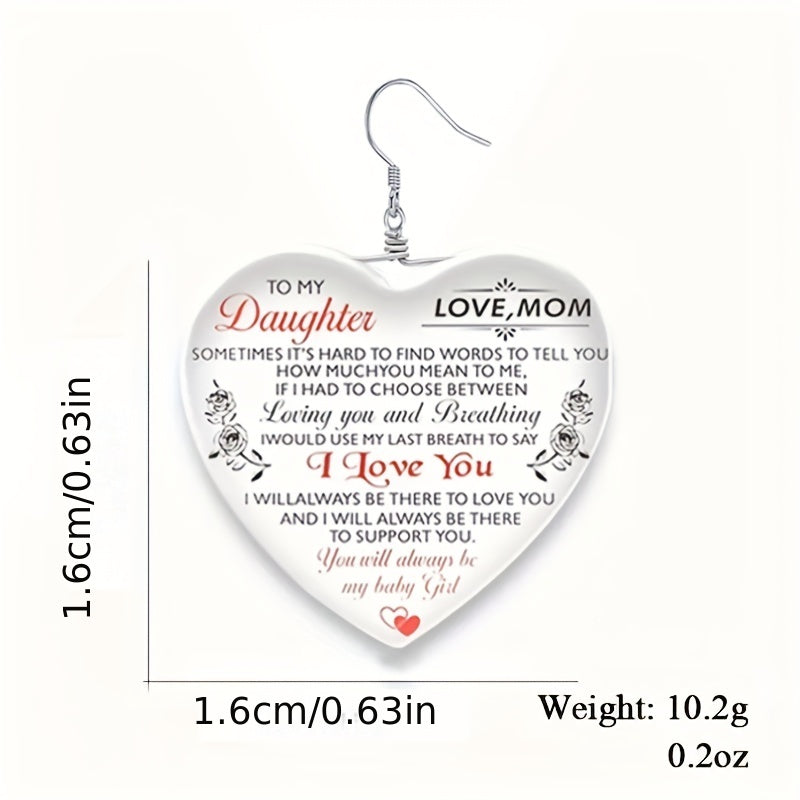 Dolphin Pattern Heart Earrings for Girls