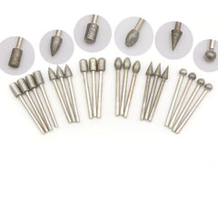 20pcs Diamond Grinding Heads Mini Bit For Rotary Drill Tool