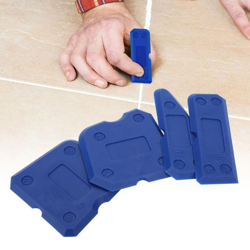 4pcs Caulking Tool Kit Silicone Joint Sealant Spreader Scraper