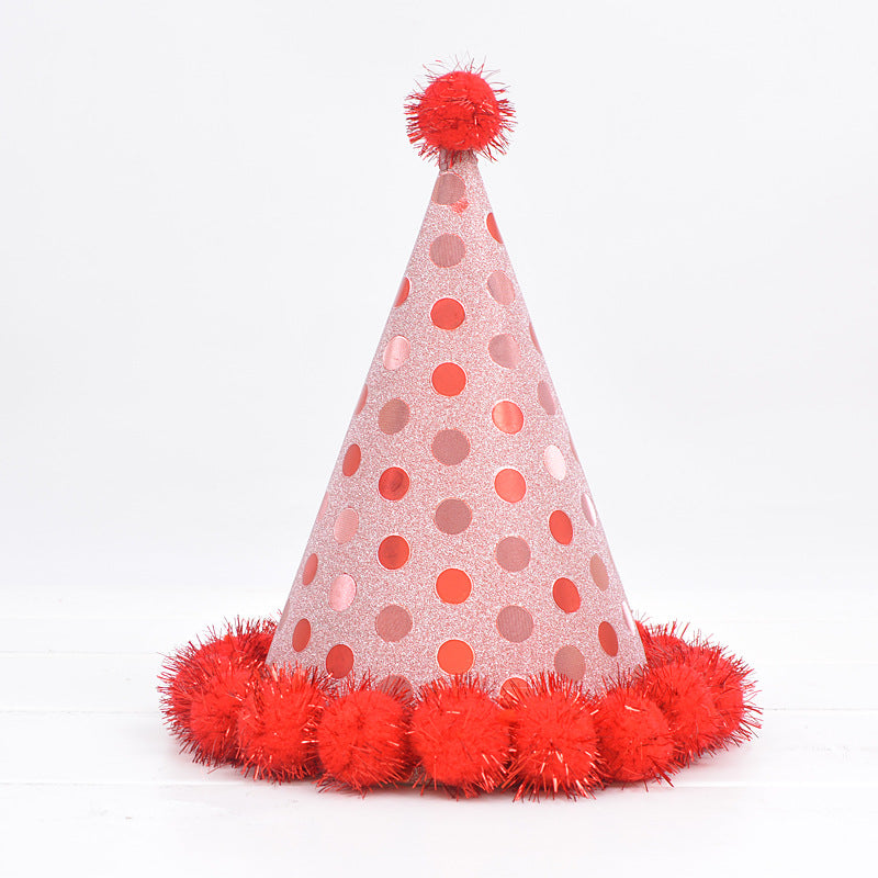 Golden Onion Paper Plush Ball Hat Birthday Party Supplies Hat