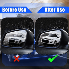 4pcs Car Rearview Mirror Film Rainproof Waterproof Anti Fog Nano Coating