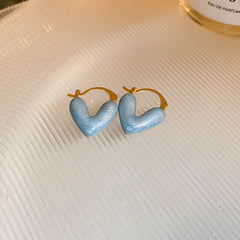Dripping Love Heart Shape Earrings Women's Accessories Holiday Gift