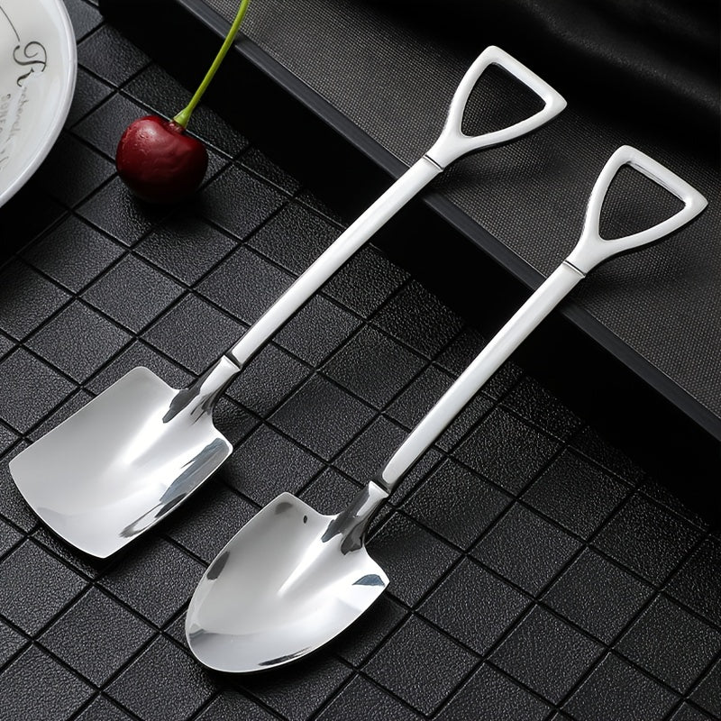 4pcs Stainless Steel Spoons Watermelon Dessert Ice Cream Spoon