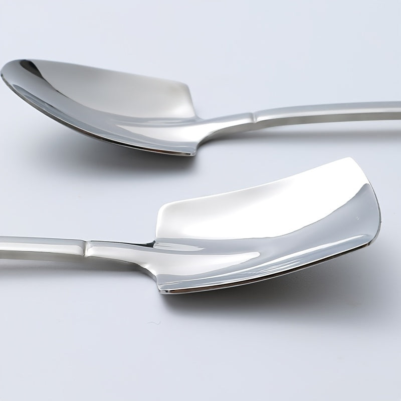4pcs Stainless Steel Spoons Watermelon Dessert Ice Cream Spoon
