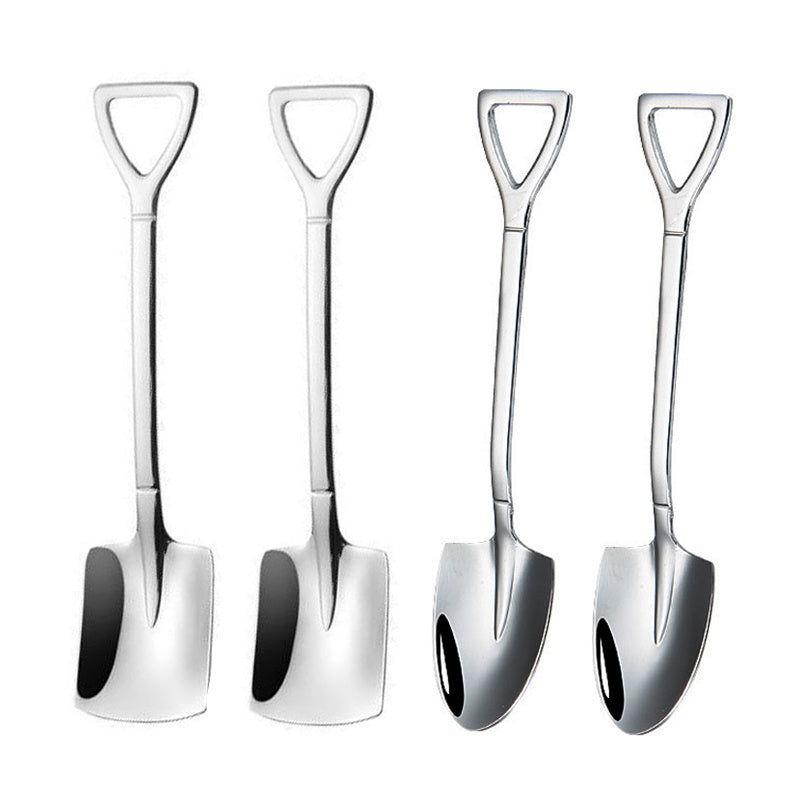4pcs Stainless Steel Spoons Watermelon Dessert Ice Cream Spoon