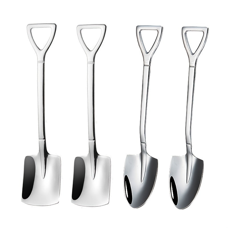 4pcs Stainless Steel Spoons Watermelon Dessert Ice Cream Spoon