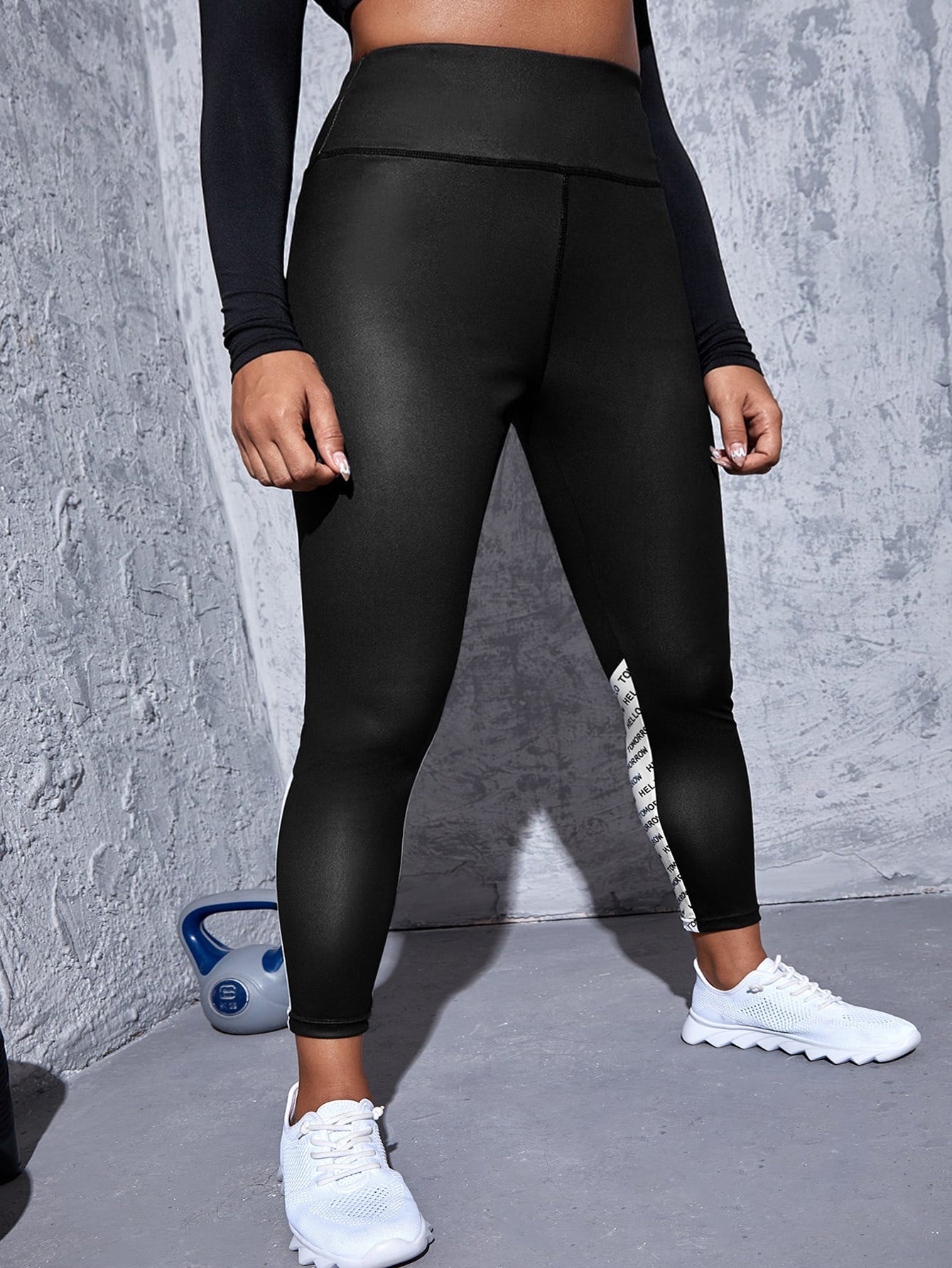  Sports Leggings Wide Waistband High Rise Yoga Pants