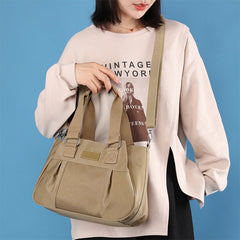 Vintage Nylon Crossbody Bag Large Capacity Shoulder Bag Women's Casual Handbag