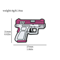 Cartoon Pistol Brooch Student Bag Accessories Brooch