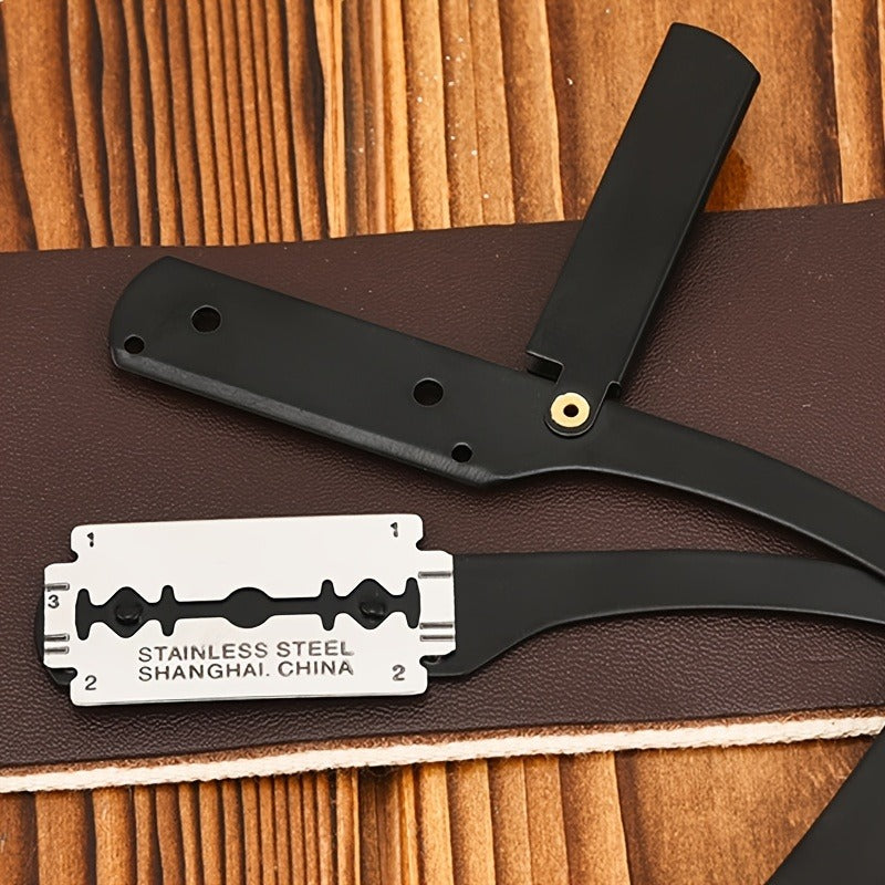 Men's Shaving Barber Tools Hair Razor Stainless Steel Straight Razor Holder