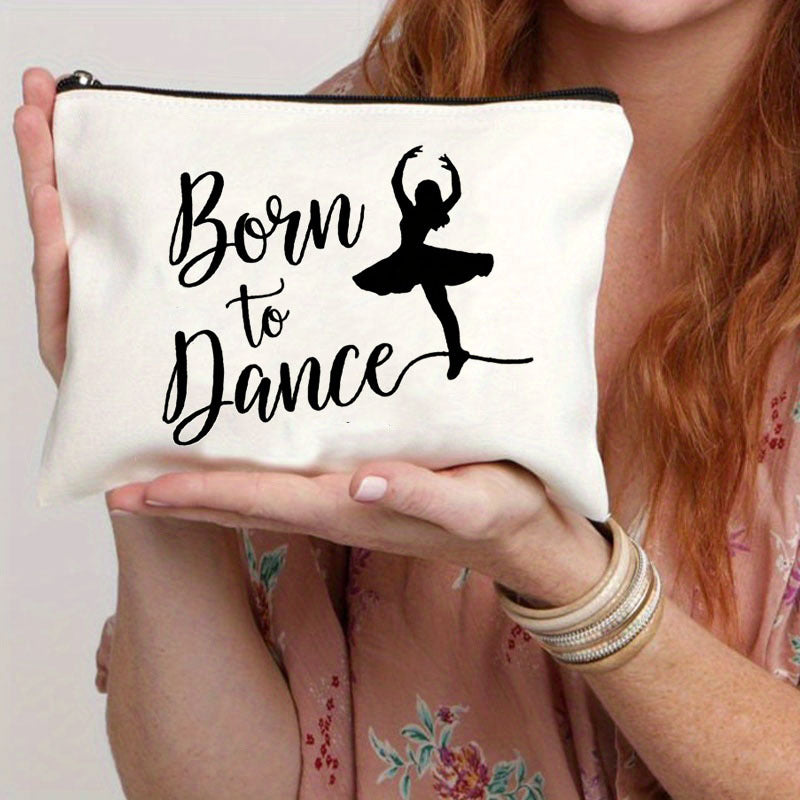 Ballet Canvas Makeup Bag Portable Toiletry Organizer