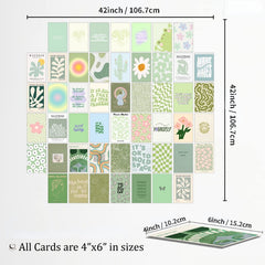 50pcs Double-Sided Post Cards Modern Room Wall Decor Collage Kit