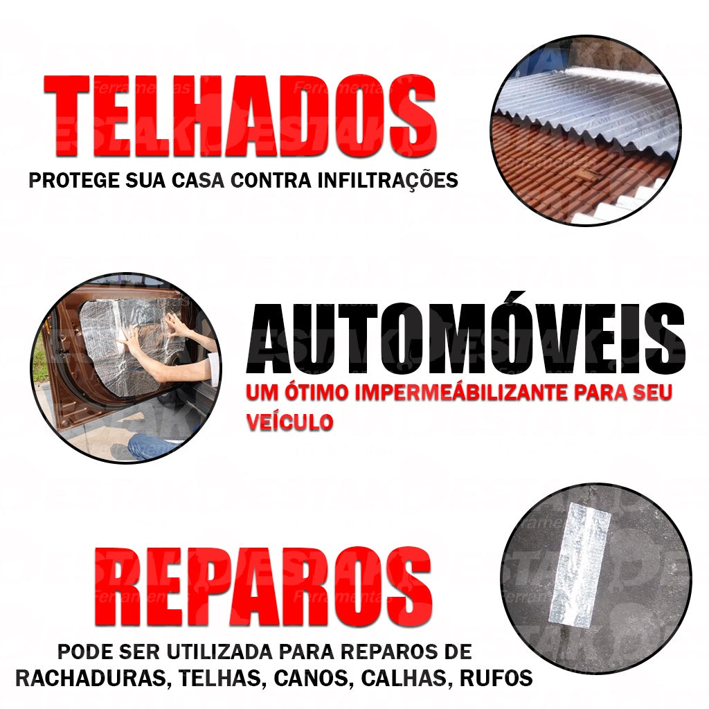 Waterproof Asphalt Sealed Tape 10m Self Adhesive Blanket Aluminiza