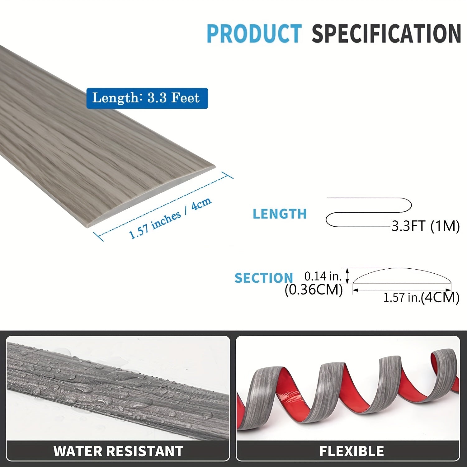 Self Adhesive Vinyl Floor Transition Strip 100 Laminate Floor Strip