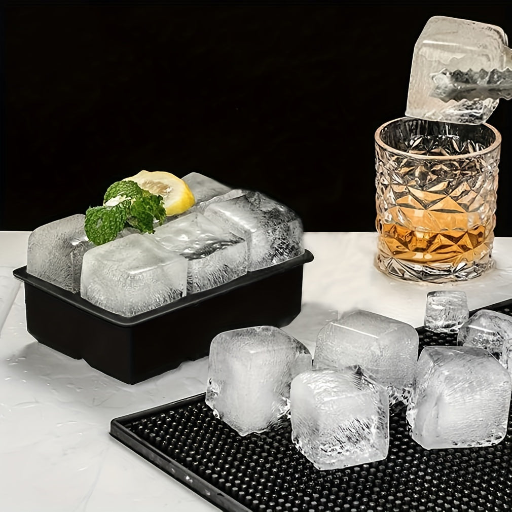 Silicone Ice Cube Trays Sphere & Square Mold With Lid Slow Melting