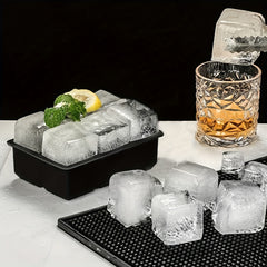 Silicone Ice Cube Trays Sphere & Square Mold With Lid Slow Melting