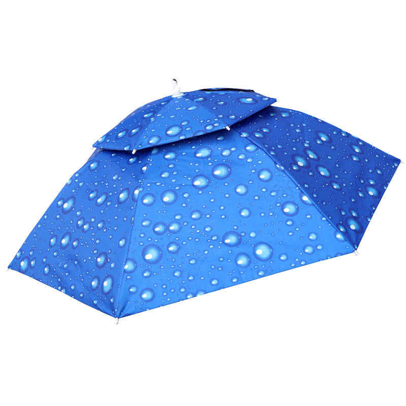 Adjustable Hands Umbrella Folding UV Protection Waterproof Double Layer Umbrella