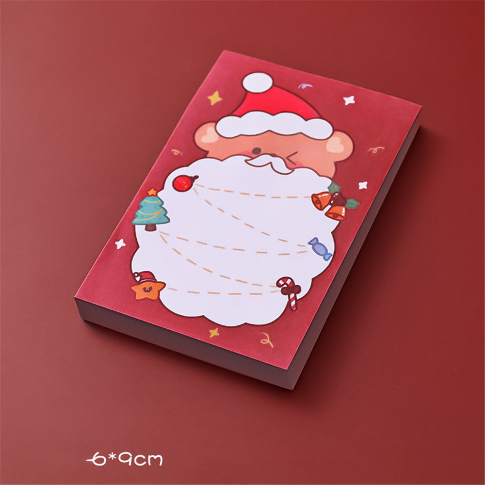 50 Sheets Christmas Memo Pad Sticky Notes School Supplies Paper Stickers