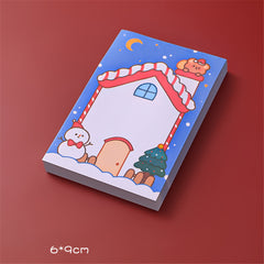 50 Sheets Christmas Memo Pad Sticky Notes School Supplies Paper Stickers