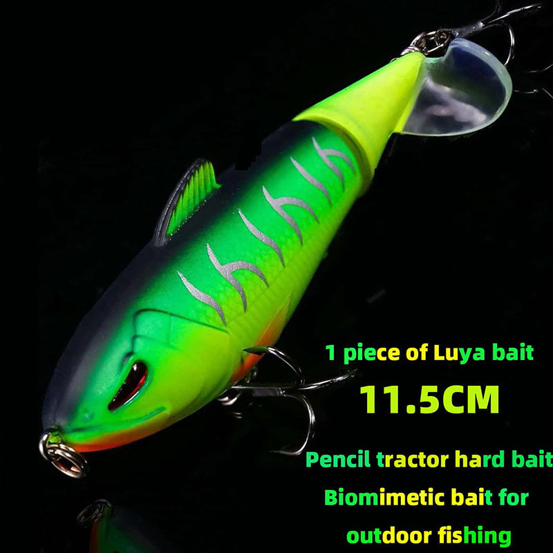 2pcs Bionic Fishing Lure Plastic Decoys 3D Eyes Rotating Tail