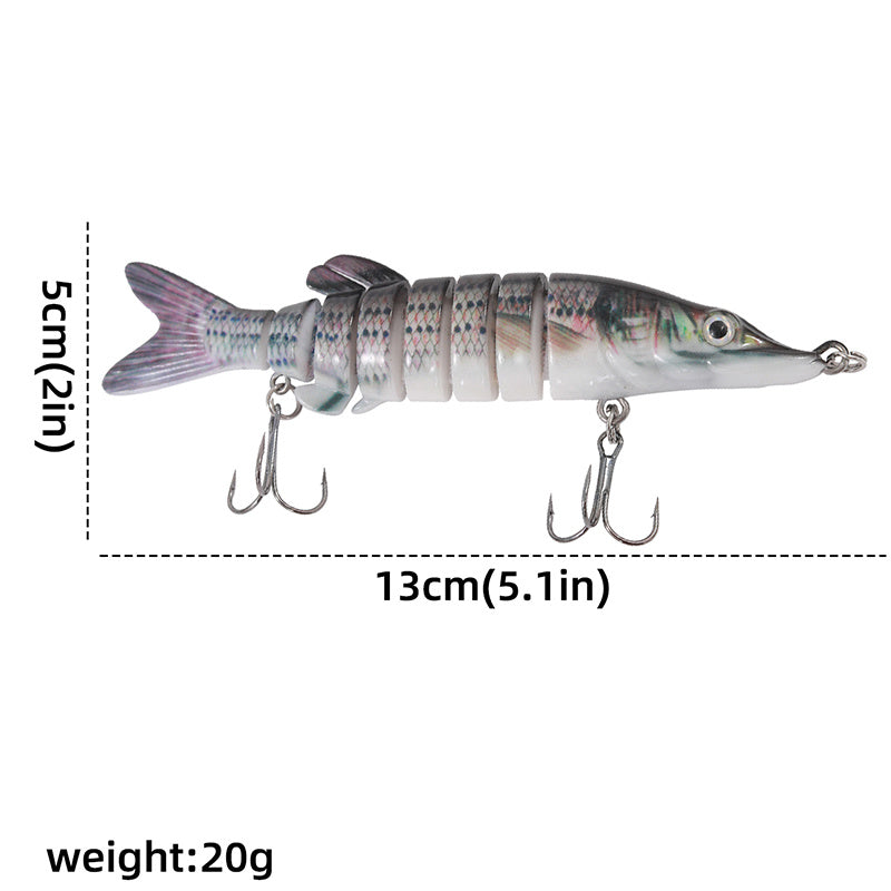 2pcs Bionic Fishing Lure Plastic Decoys 3D Eyes Rotating Tail