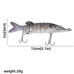 2pcs Bionic Fishing Lure Plastic Decoys 3D Eyes Rotating Tail