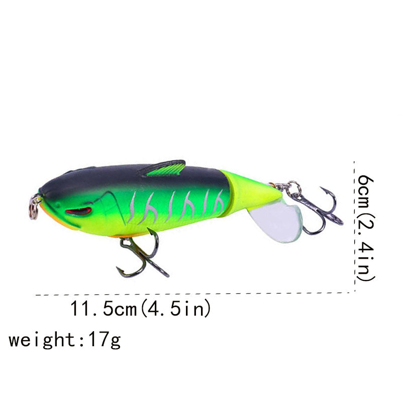 2pcs Bionic Fishing Lure Plastic Decoys 3D Eyes Rotating Tail