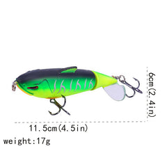 2pcs Bionic Fishing Lure Plastic Decoys 3D Eyes Rotating Tail