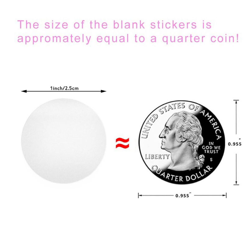 500pcs DIY Gift Wrap Transparent Sticker Circular Seal Label Packaging